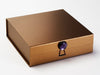 Medium Copper Gift Box Featured with Amethyst Gemstone Closure