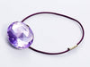 Purple Sapphire Gemstone Gift Box Closure with Purple Elastic