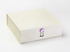Large Ivory Folding Gift Box featured with Purple Sapphire Gemstone Closure
