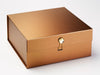 Copper XL Deep Gift Box with Citrine Gemstone Closure