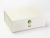 Ivory A4 Deep Luxury Gift Box Featured with Peridot Gemstone Closure