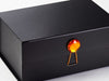 Black Gift Box Assembled with Orange Zircon Gemstone Closure