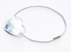 Sample Diamond Heart Gemstone Gift Box Closure with Silver Elastic