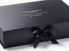 Black A3 Shallow Gift Box with Custom Printed White Logo