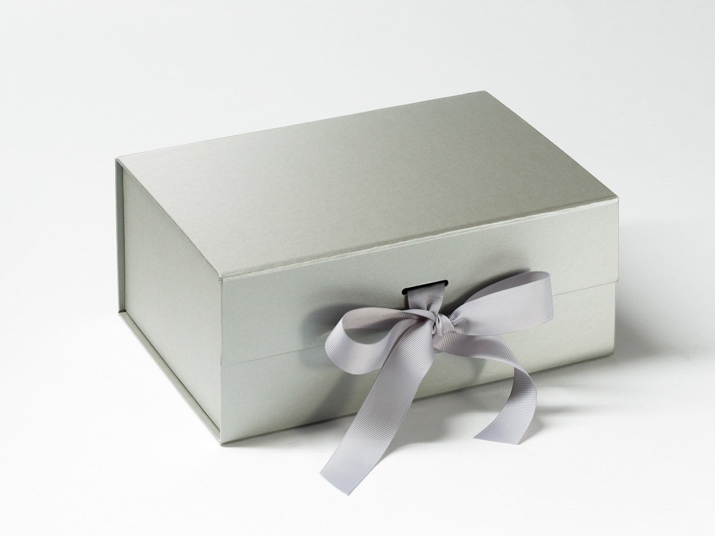 Silver Grey A5 Deep Slot Gift Box with changeable ribbon from Foldabox