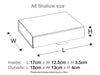 Silver A6 Shallow Gift Box Assembled Size