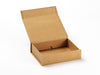 A6 Shallow Natural Brown Kraft Finish Gift Box Assembled with Internal Securing Flaps