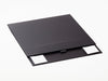 Black A4 Shallow Gift Box Supplied Flat with Ribbon Tab