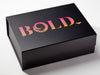 Black  A4 Deep Gift Box with Custom CMYK Print Design