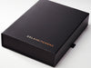 Black A4 Shallow Gift Box with Copper Foil Logo