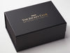 Black A5 Deep Gift Box with Custom Gold Foil Logo