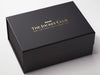 Black A5 Deep Gift Box with Custom Gold Foil Logo