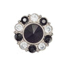 Black and White Diamond Flower Gemstone Gift Box Closure