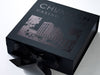 Black Gift Box with Custom Printed Black Foil Design