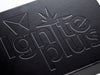 Black Folding Gift Box with Custom Debossed Logo to Lid