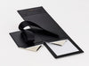 Black Large Cube Gift Box Supplied Flat with Ribbon