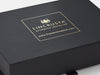 Black A5 Folding Gift Box with Custom Gold Foil Logo