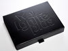 Black Gift Box with Custom Debossed Logo from Foldabox