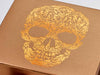 Copper Gift Box with Copper Foil Custom Printed Skull Design