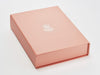 Example Of Custom Silver Foil Printed Logo Onto Rose Gold Gift Box