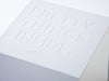 White Folding Gift Box with Custom Debossed Logo From Foldabox