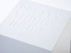 Custom Debossed Logo onto Lid of White Folding gift Box