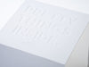 Custom Debossed logo onto White Folding Gift Box