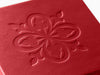 Custom debossed logo to Large Red Cube Gift Box