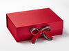Dress Stewart Tartan Ribbon on Red Gift Box