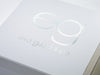 White Small Folding Gift Box Custom Printed with Silver Foil Logo