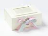 Ivory A5 Deep Gift Box with Tulip and Crystaline Double Ribbon Bow and Ivory Photo Frame