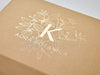Natural Kraft Folding Gift Box with Custom Gold Foil Printed Design