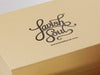 Natural Kraft Gift Box with custom printed Black logo from Foldabox
