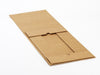 Natural Kraft Medium Gift Box Folded Flat showing inner flaps from Foldabox