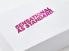 Example of 1 Colour Foil and Debossed Logo Onto White Gift Box