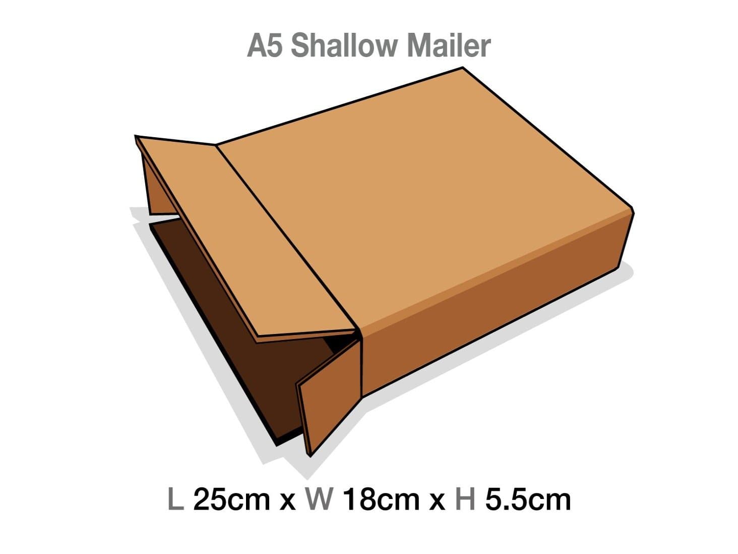 A5 Shallow Gift Box Protective Corrugated Mailer Carton