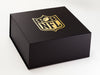 Example of Custom Gold Foil Logo Onto Black Gift Box