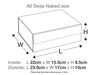 Naked Grey A5 Deep Gift Box Assembled Size