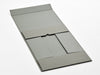 A4 Deep Naked Grey® Gift Box Open Flat showing double closure flaps