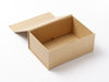 Foldabox Natural brown kraft folding gift box assembled