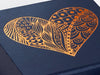 Navy Blue Folding Gift Box with Custom Printed Copper Foil Logo
