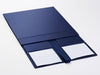 Navy Blue XL Deep Gift Box Sample Supplied Flat with Ribbon