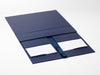 Navy A3 Deep Gift Box Supplied Flat with Ribbon