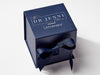 Navy Blue Gift Box with Custom 2 Colour Screen Print