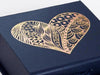 Navy Blue Gift Box with Gold Foil Custom Logo Print