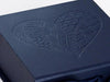 Navy Blue Gift Box with Custom Debossed Logo
