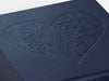 Navy Blue Gift Box with Custom Debossed Design From Foldabox