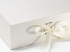 Ivory A4 Deep Gift Box Sample with Slots and Changeable ribbon detail