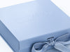 Pale Blue Folding Gift Box with Custom Debossed Logo