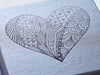 Pewter Gift Box with Custom Printed Black Foil Heart Design